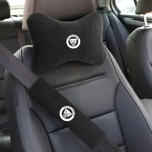 Car Seat Headrest Rest Neck Pillow Cushion Seat Belt Shoulder Pad For Jaguar XF XJ-S XJ-6 X-Type XE S-Type F-PACE F-Type XK8 XK XKR Auto Interior Accessories