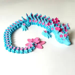Large Cherry Blossom Dragon - 3D Printed Articulating Figurine