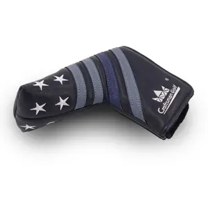 Craftsman Golf Blue Strips Golf Putter Blade Head Cover Headcover Magnetic Closure Compatible with all major brands of golf clubs