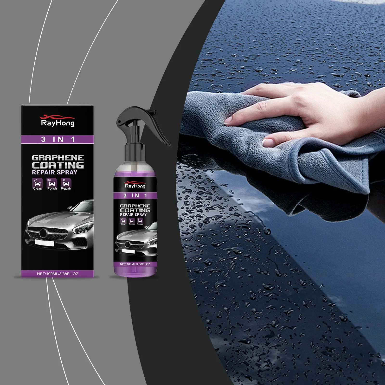 Car Paint Protection Spray, Liquid Form, Non-Rechargeable Battery Power, Ca Prop 65 Compliant, No Wax Type, Pre-Wax Cleaner