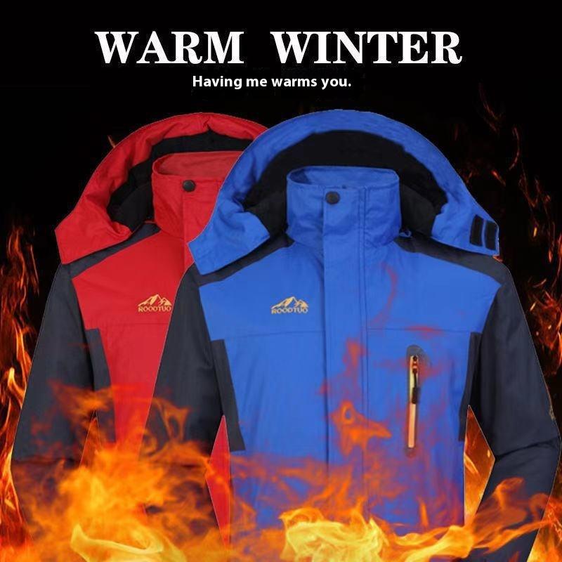 Casual Fleece And Thick Men's Mid-length Coat