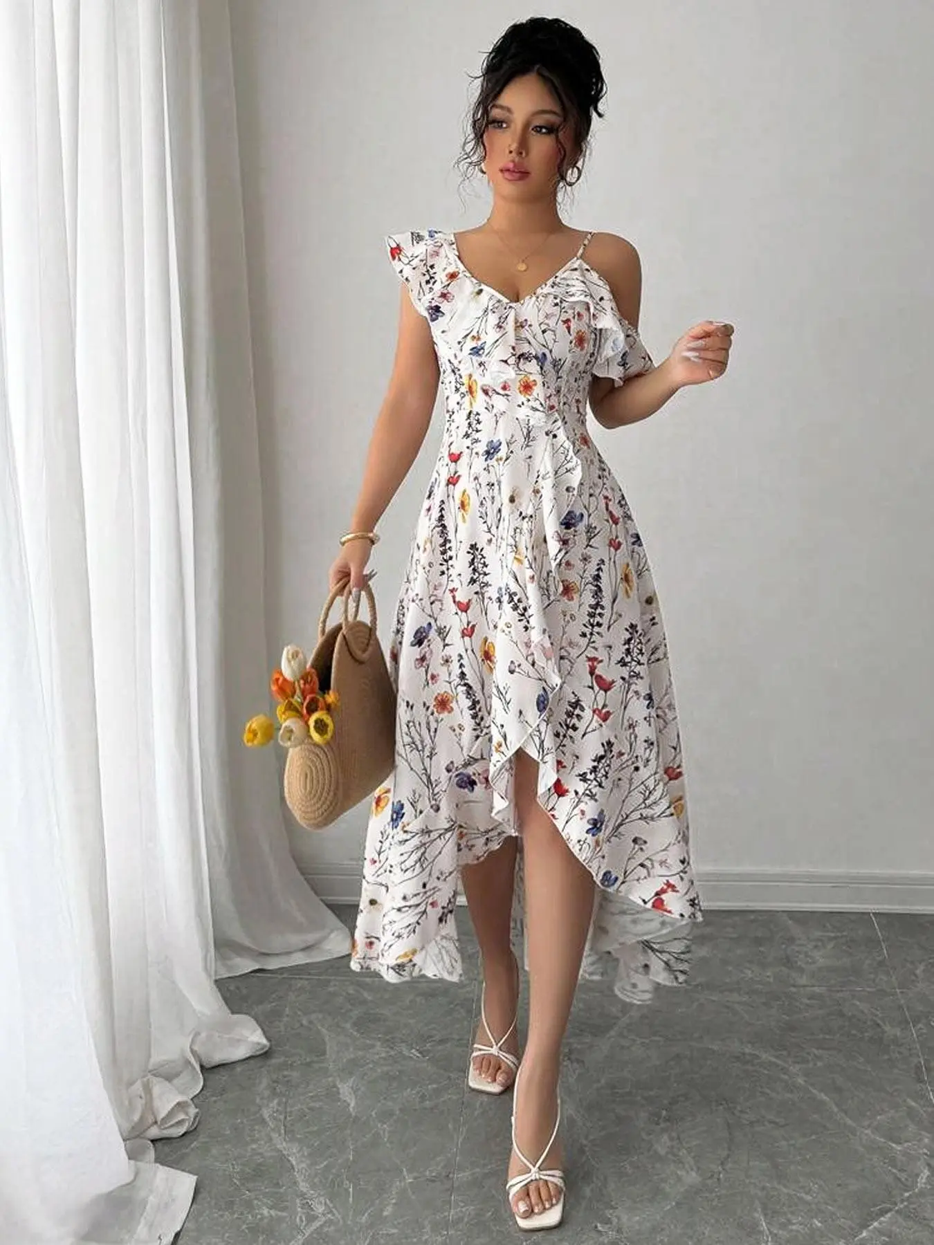 bohemian night dress June Bridals Bohemian A-Line Tulle V-neck Floor-length Evening Dress Elegant