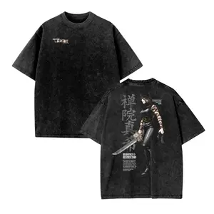 summer outfits Maki Zenin - Jujutsu Kaisen Unisex Oversize Anime Manga Acid Washed Heavyweight Cotton T-shirt, Graphic Tee Perfect Summer Gift , Anime Lover Vintage Heavyweight Crew Neck T-shirt graphic tee