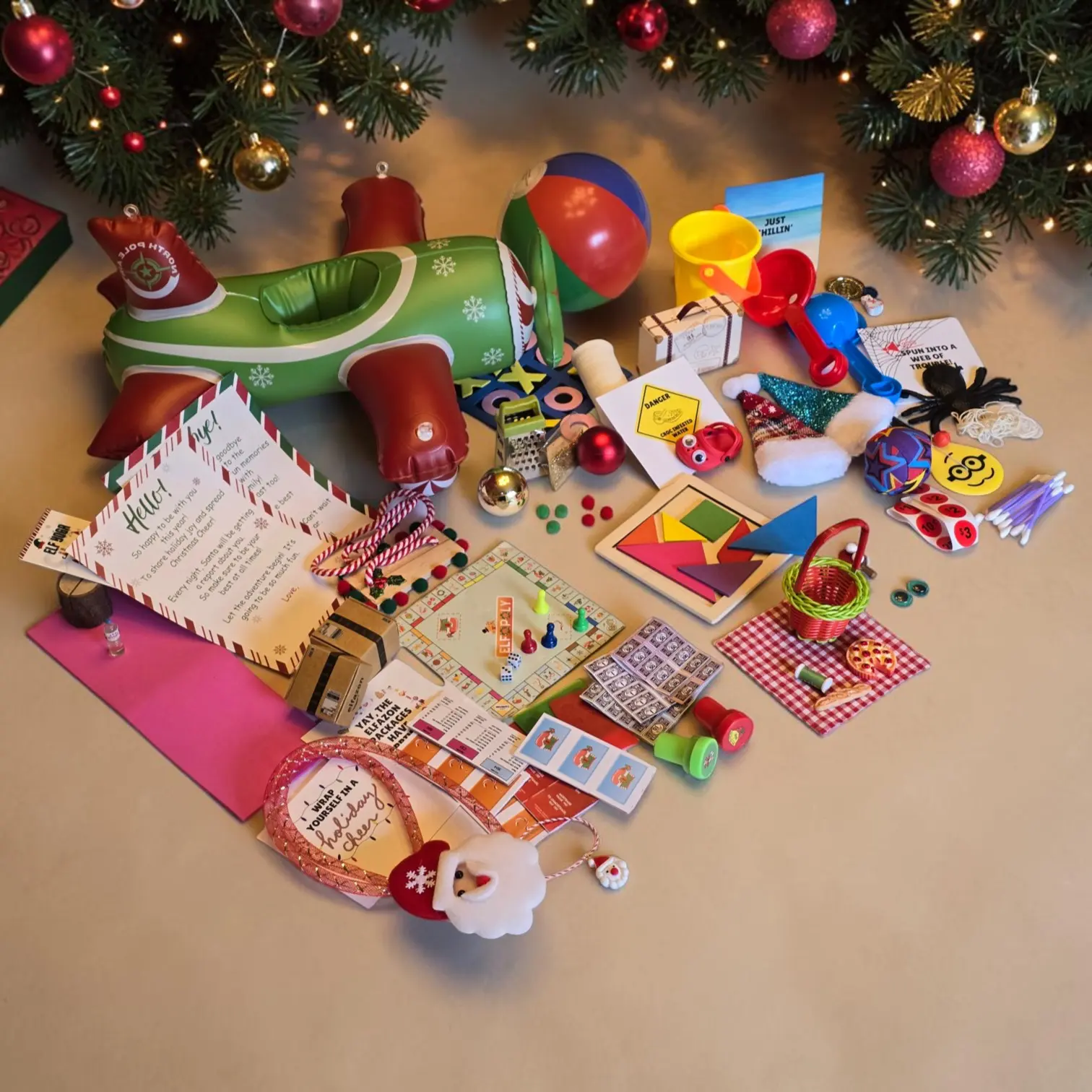 A11P 24 Day Elf Kit Christmas Activities & Elf Magic Door Set Bundle Adventure - Daily Themed Activities for Kids & Adults - Easy Setup Instructions Included - All-Inclusive Materials for 1, 2, or 3 Children