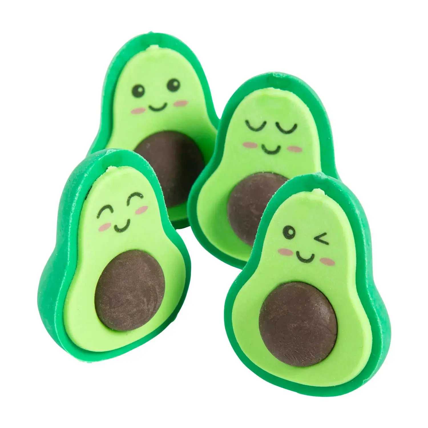 Avocado Erasers, Stationery, 24 Pieces