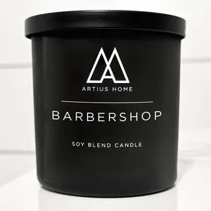 Barbershop Wood Wick Candle – Bay Rum, Powder, and Classic Barbershop (10 oz)
