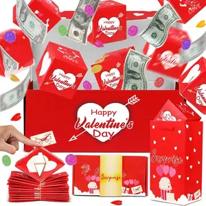 Surprise Envelope Bounce Box Valentine's Day Gift Set, Diy Explosion Box, 15 Layers Creative Bounce Gift Box, Perfect for Elders and Girlfriends