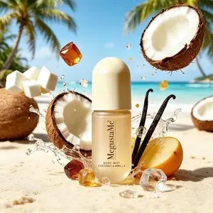 MegustaMe Coconut & Vanilla Body Spray — Tropical Glossy Fragrance, Sweet Dream; 100 mL neutral fragrance; dreamy tropical glossy scent ideal for those who enjoy soothing fragrances; moisturizing, suitable for all genders, long-lasting scent. tiktokshopsp