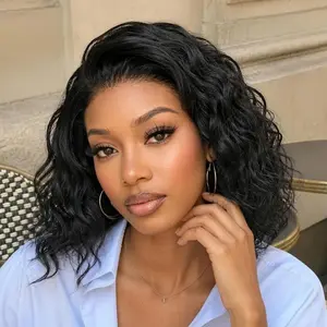 【 C Side Part】UNice 250% Bye-Bye Slip Water Wavy Bob Wig Glueless 6X4 Minimalist Lace Human Hair Wigs Natural Looking Bleached Knots summer wig