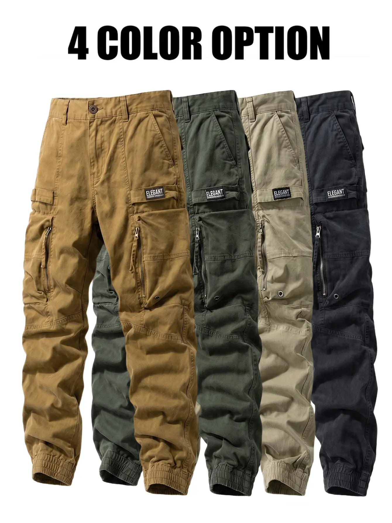 Men’s tactical cargo pants, sturdy and durable, multi-pocket design, pure cotton stretch breathable fabric, long outdoor pants built for longevity, suitable for hiking, hunting, climbing, and everyday use.