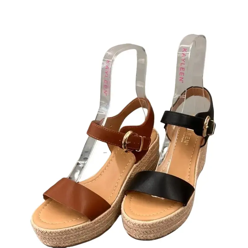 WOMENS SIMPLE RAFFIA WEDGE HEEL KAMAL-101
