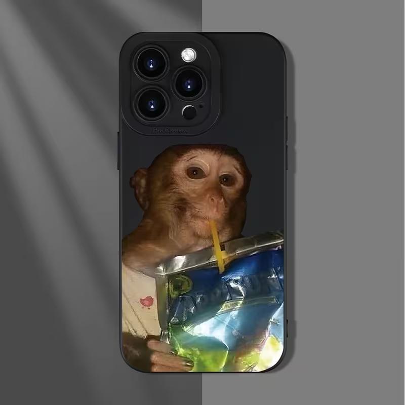 Gorilla-print phone case, compatible with iPhone 16/15/14/12 Pro Max and Plus