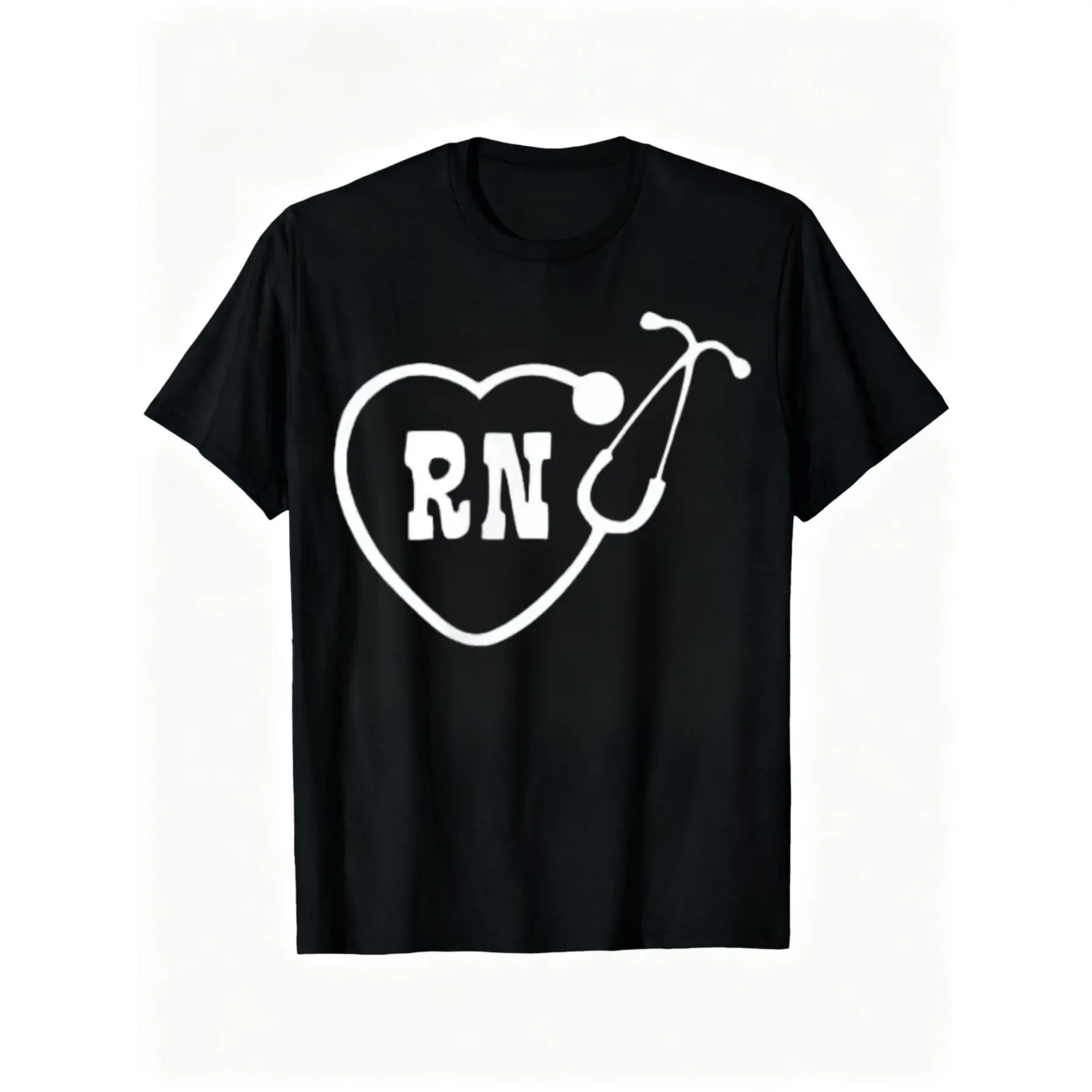 100% Cotton RN Nurse Logo T Shirt RN Nursing Tees