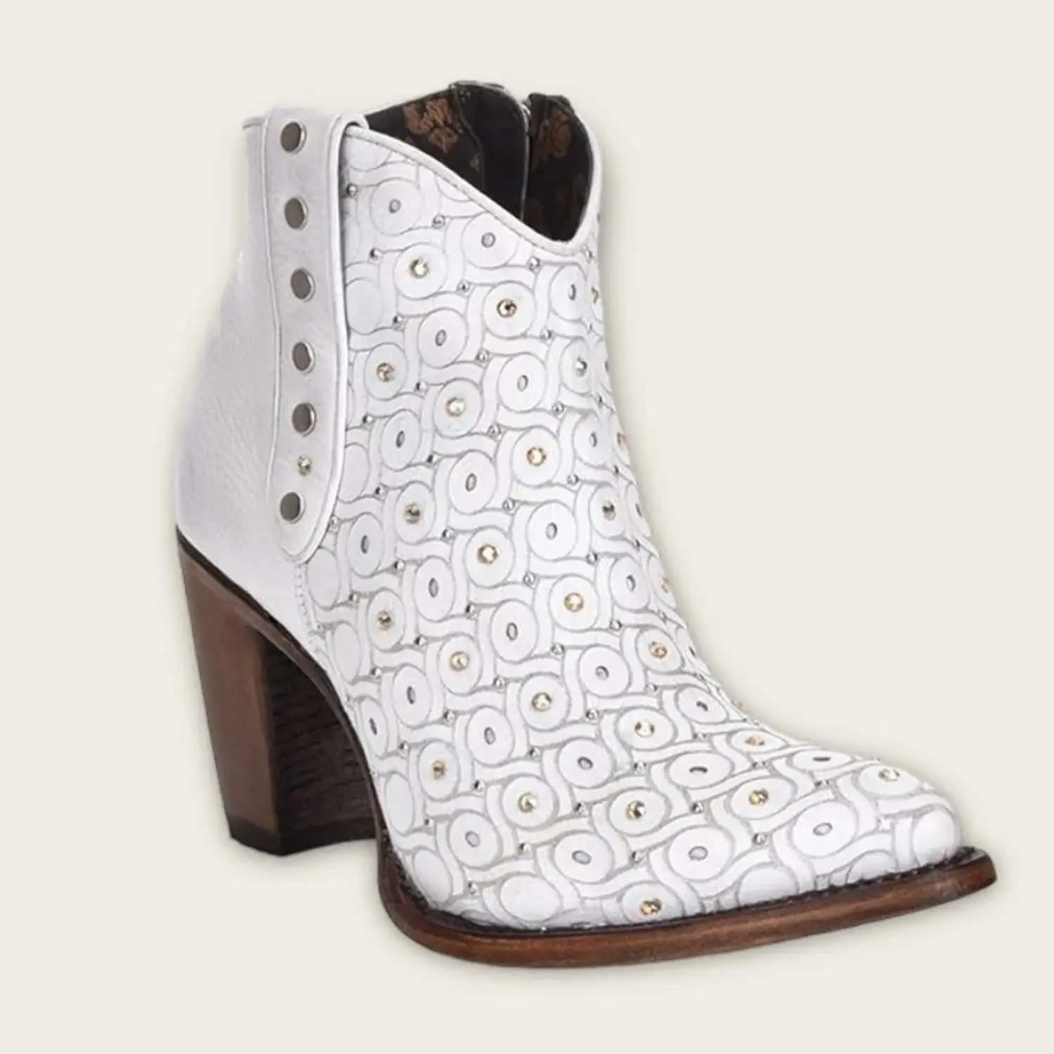 Botin Cuadra Dama Barcelona Blanco 3F65RS cj 82