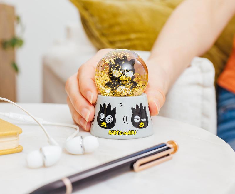 Sanrio Badtz-Maru Mini Light-Up Snow Globe | 3 Inches Tall