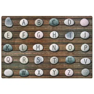Stones Seating Rug with Alphabet 8'x12'
