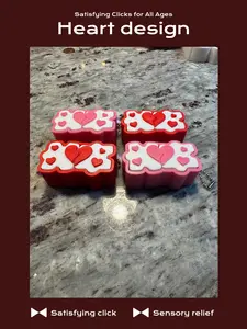 Heart Puzzle Clicker Fidget Toy – Satisfying 3D Printed Sensory Stress Relief Toy