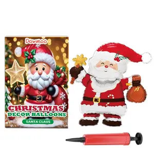 Christmas Standing Santa Claus Balloon, Dowmoo Christmas Balloons, Suitable for Indoor and Outdoor use, Add a Christmas Atmosphere