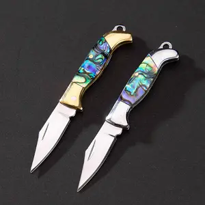 Brass Mini EDC Multifunctional Keychain Pocket Knife, Portable Package Opener for Outdoor Camping Daily Use