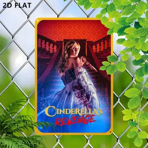 Exquisite Iron Artistic Wall Decoration, 8x12 Inch Cinderella's Revenge, Perfect for Horror Themed Rooms & Haunted Houses, Halloween Decor