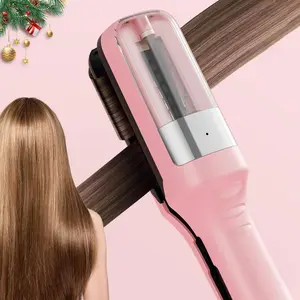 Original Cordless Split End Hair Trimmer for Dry, Damaged, Brittle, Curly, Frizzy, or Straight Hair – Battery Operated Home Styling Tool for Split Ends (Light Pink)