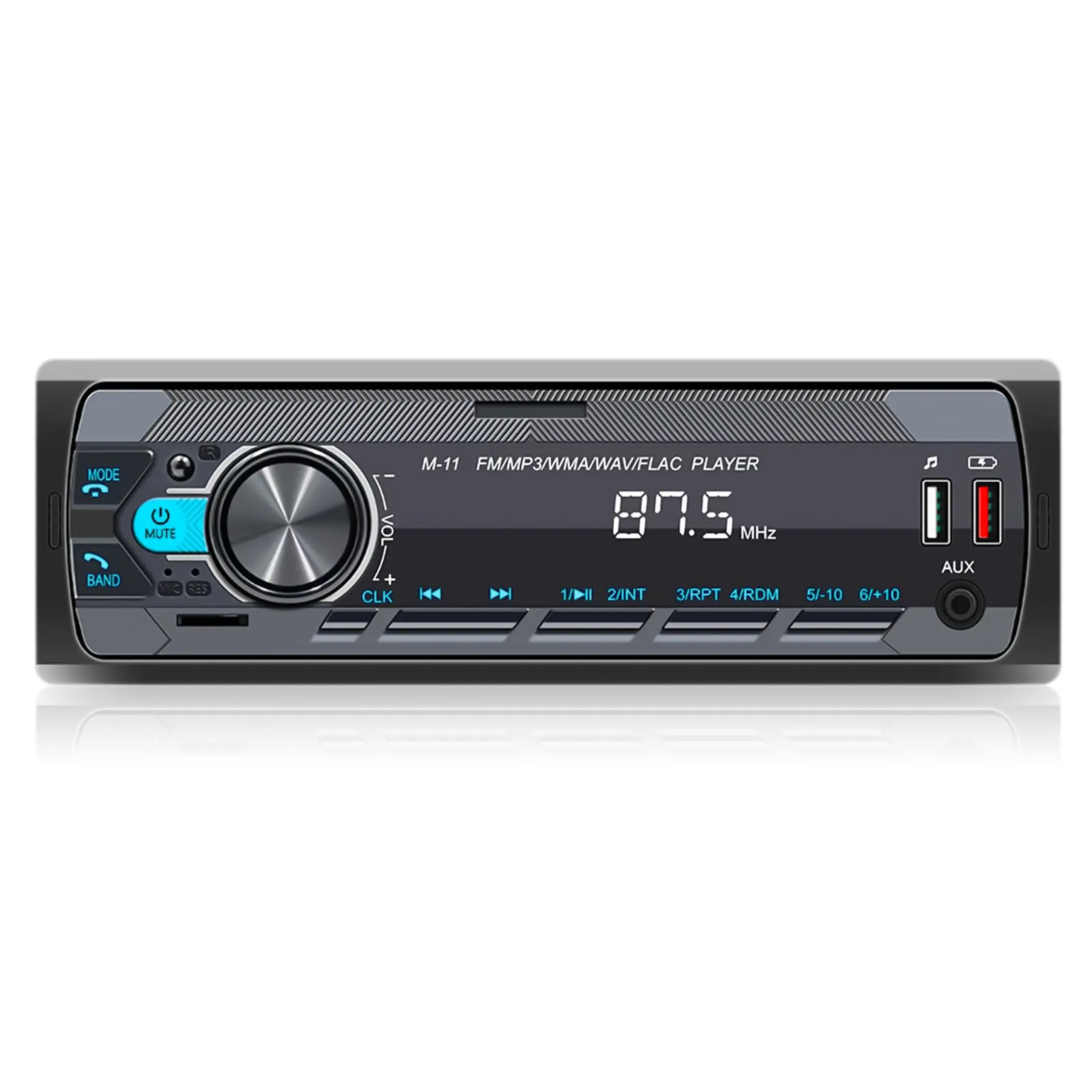 Single Din Car Stereo with Bluetooth 5.0 Hands Free Calling Voice Control Car Stereo FM Radio Car Mp3 Player USB AUX Port Audio Recording Remote Control Car Audio System Car Radio Receiver