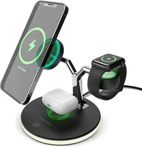 HyperGear 3-in-1 Fast Wireless Charging Stand for iPhone, iWatch, and AirPods - Sleek and Stylish Design