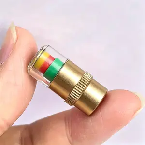 4Pcs Visible Tire Pressure Monitoring Valve Stem Caps, Real-Time Pressure Alert Sensor Caps, Universal Leak-Proof Tire Air Valve Caps Fit Small & Medium Cars, Motorcycles & Bicycles, Tool-Free Quick Install Driving Safety Accessories