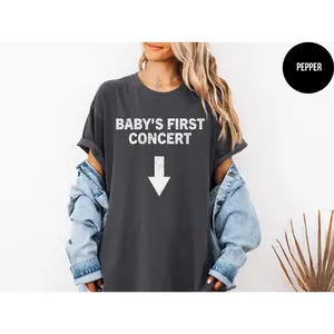 Comfort Colors® Babys First Concert T-shirt, Pregnancy Announcement Tee, Baby Reveal Shirt, Expecting Mom Sweatshirt, Mother's Day Gift