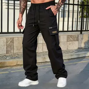 Men’s fashion cargo pants — loose fit, multi-pocket design; suitable for casual wear, hiking, everyday activities, running and workouts, outdoor sports, and spring/autumn seasons.