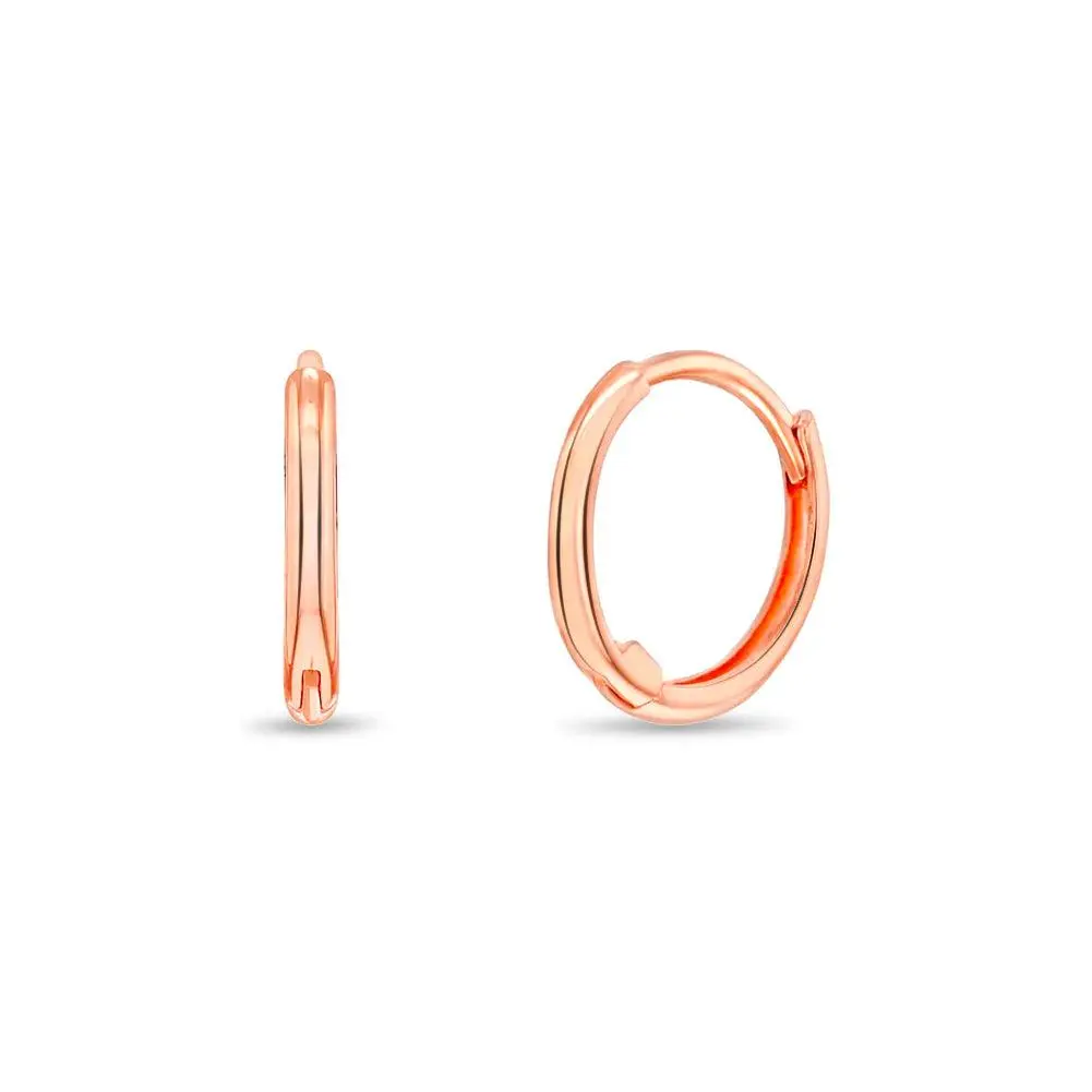 14k Rose Gold The Perfect Tiny Hoop 7mm Baby / Toddler / Kids Earrings Hoop
