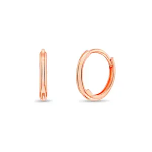 14k Rose Gold The Perfect Tiny Hoop 7mm Baby / Toddler / Kids Earrings Hoop
