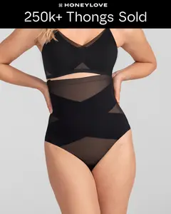 Honeylove SuperPower Thong - Level 4 Strong Support Shapewear for Women