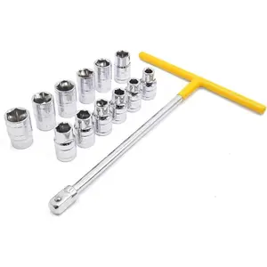 T socket 12-piece mechanical tool set, suitable for automotive maintenance and domestic use