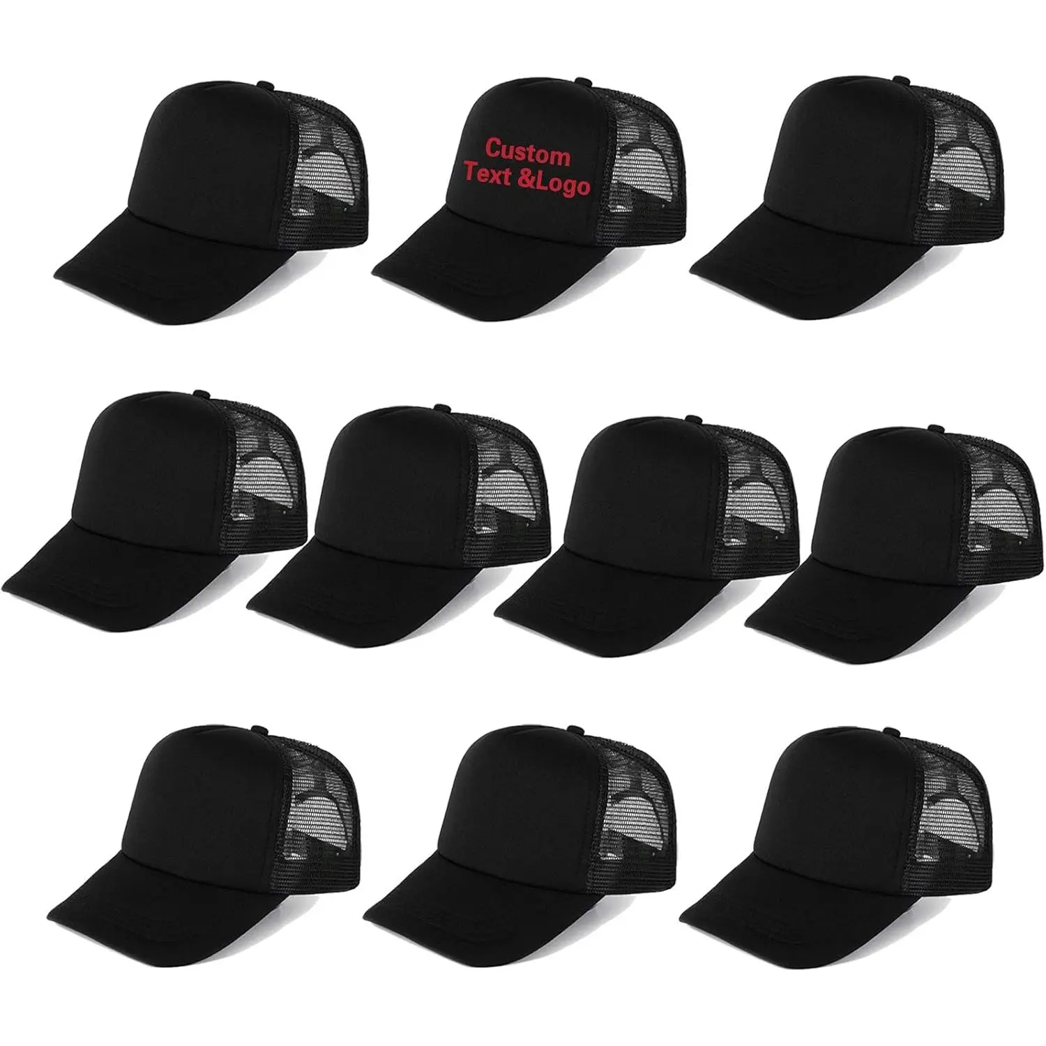 10 Pack Trucker Hat Mesh Sublimation Blank Hats Adjustable Baseball Caps Hats for Men Women
