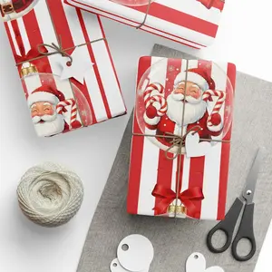 67 Meme Christmas Santa Ornament Wrapping Paper | Virla 67 Gen Alpha Meme