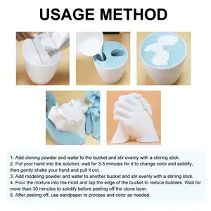 EELHOE Hands Casting Kit, Baby Three-Dimensional Hands And Feet Model Making Materials For Valentine's Day Gifts