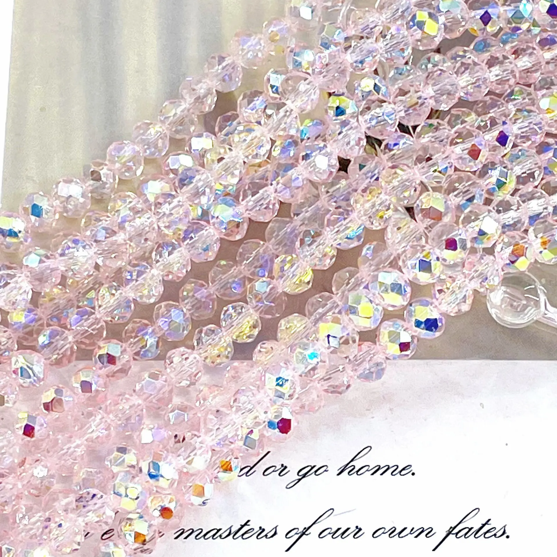 Sparkling Flat Crystal Flat Round Glass Crystal Handmade Bead DIY Jewelry Crystal Loose Bead Necklace Bracelet