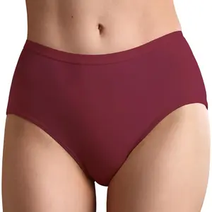 Leak Proof Incontinence Underwear for Women Washable Absorbent Mid Waist Panties Postpartum Bladder Control 1 Pack (Garnet, 2XL)