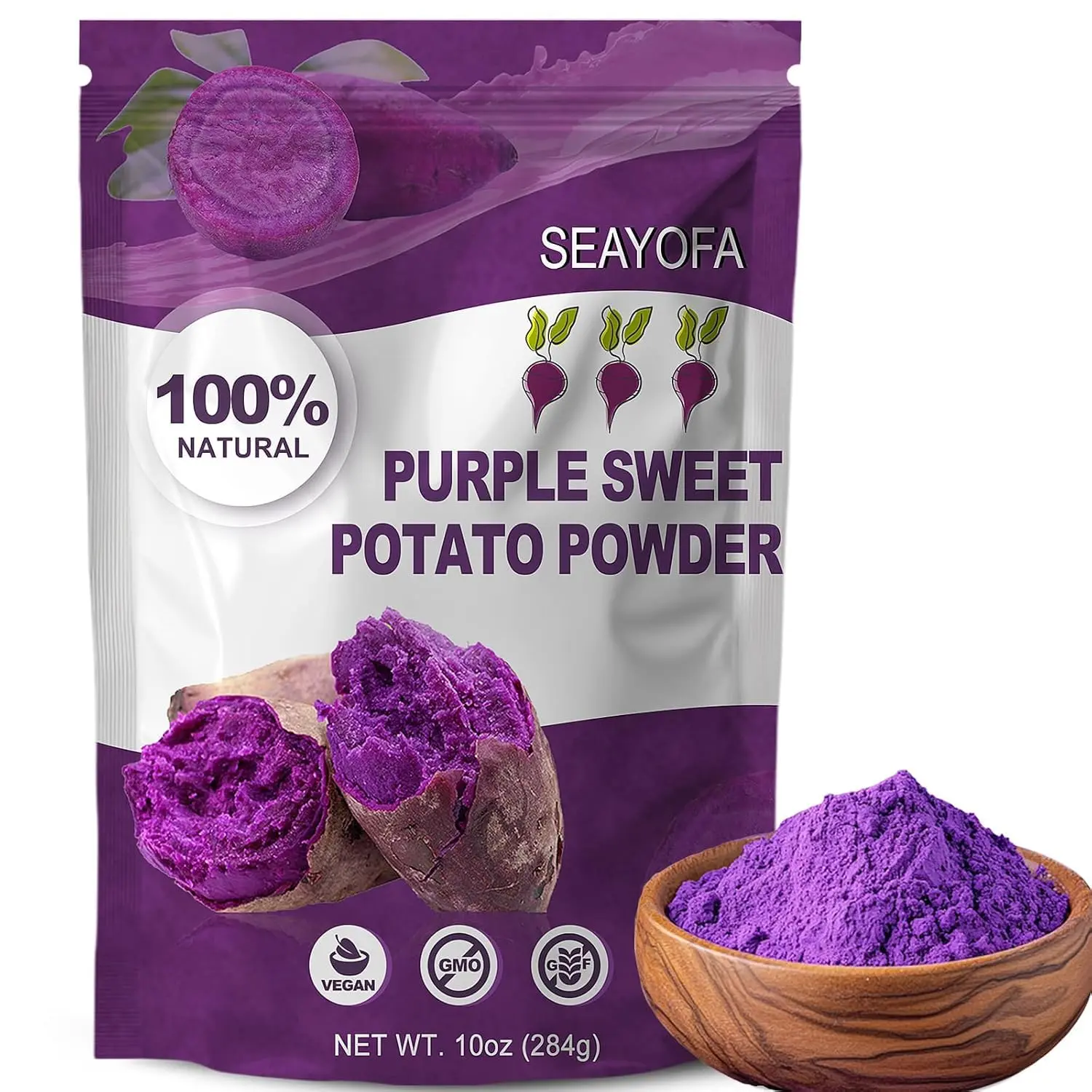 10oz Purple Sweet Potato Powder – Premium Ube Powder & Natural Yam Color for Baking, Smoothies, Ice Cream & Desserts – Vegan, Gluten-Free