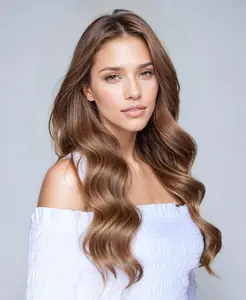 Wavy Colored Hair Machine Weft