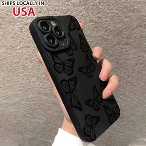 Butterfly Printed TPU Phone Case Full Protection Drop-resistant for iPhone 11-15 Pro Max 15 Plus All-inclusive Protective Cover Decorative Accessories