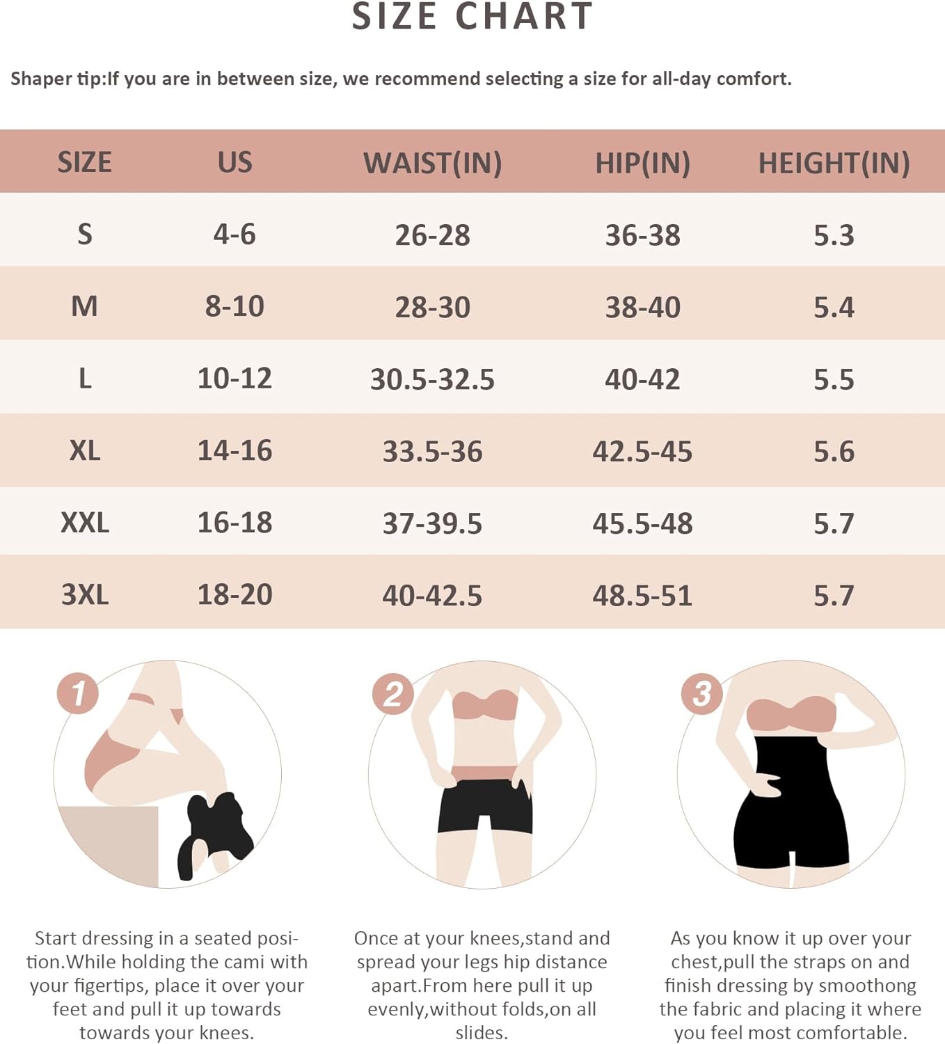 FeelinGirl Shapewear Tummy Control Shapewear Shorts Butt Lifting Panties Breathable Womenswear Fits