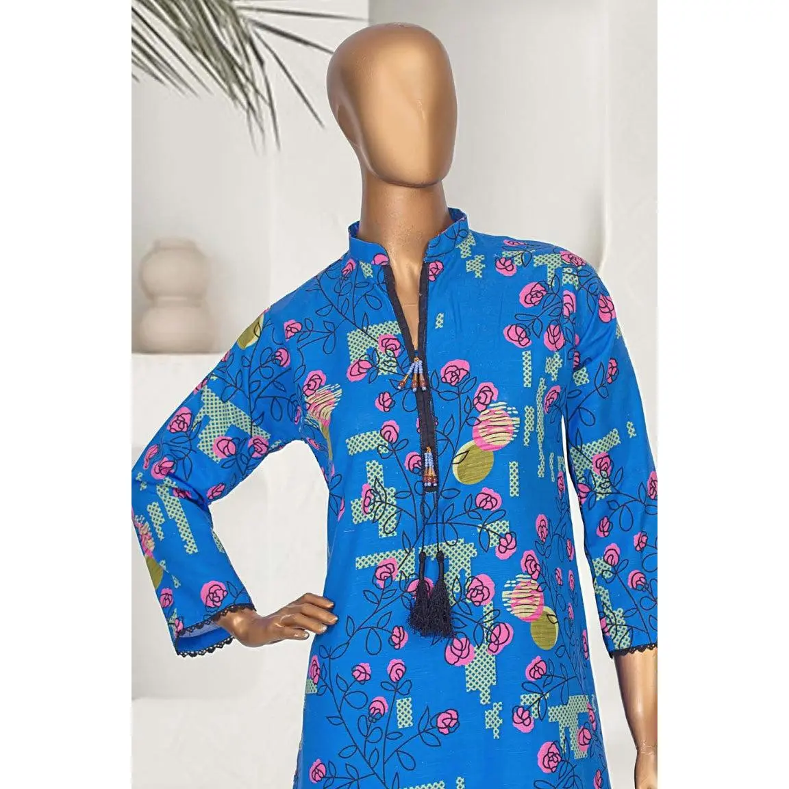 Azure Blossom Khaddar Co-Ords Set