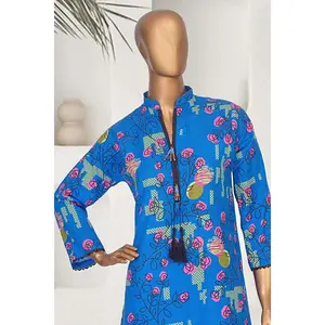 Azure Blossom Khaddar Co-Ords Set