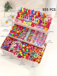 555-Pcs-Set-Colorful-Butterfly-Hair-Clips-Fashion-Cute-Hair-Bands-Elastic-Hair-Ties-Scrunchies-Hair-Accessories-For-Girls-Suitable-For-Daily-Street-Party-Use