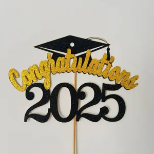 Graduation Cake Topper, 1 Set Graduation Hat & Diploma Design Cake Decoration, Party Supplies for Graduation Ceremony, Vanity Decor Accessories, Ornaments