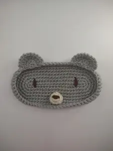 Handmade Crochet Bear Glasses Holder — Cute & Aesthetic Desk Accessory