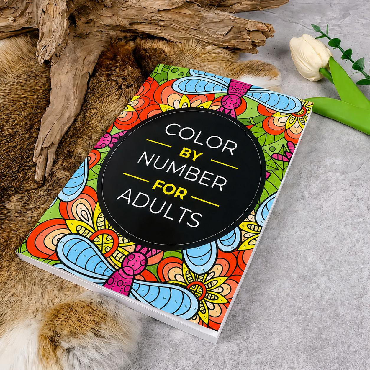 Adult Coloring Gift Book - 75 Vibrant Stress Relief Pages (Flowers, Animals, Landscapes, Mandalas) - Mindfulness Artistic Paper Activity Book for Arts & Crafts Hobbies