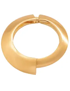 Austin Blaze Nova Asymmetrical Hinge Bracelet in Brushed Gold